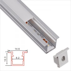 C102 Series 9.6*12mm LED Strip Channel - Recessed Slim Aluminum LED Profile housing for LED Strip